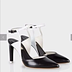 Paul Smith black leather and white lila high heel shoes